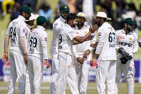Pakistan vs Bangladesh 1st Test, 3rd Day: Pakistan's Khurram Shahzad celebrates wicket of Bangladesh's Mominul Haque